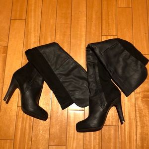 Call It spring black over the knee boots